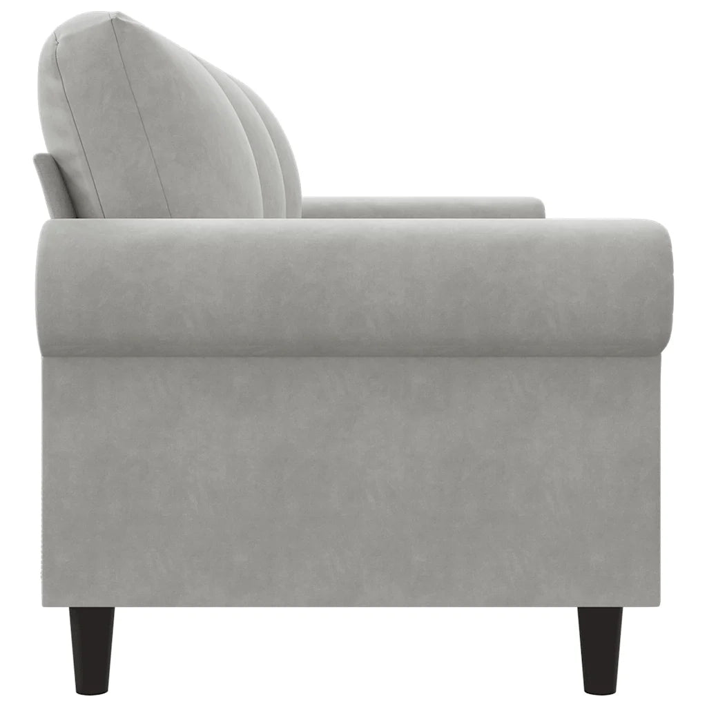 Divano a 3 Posti Grigio Chiaro 180 cm in Velluto 359539