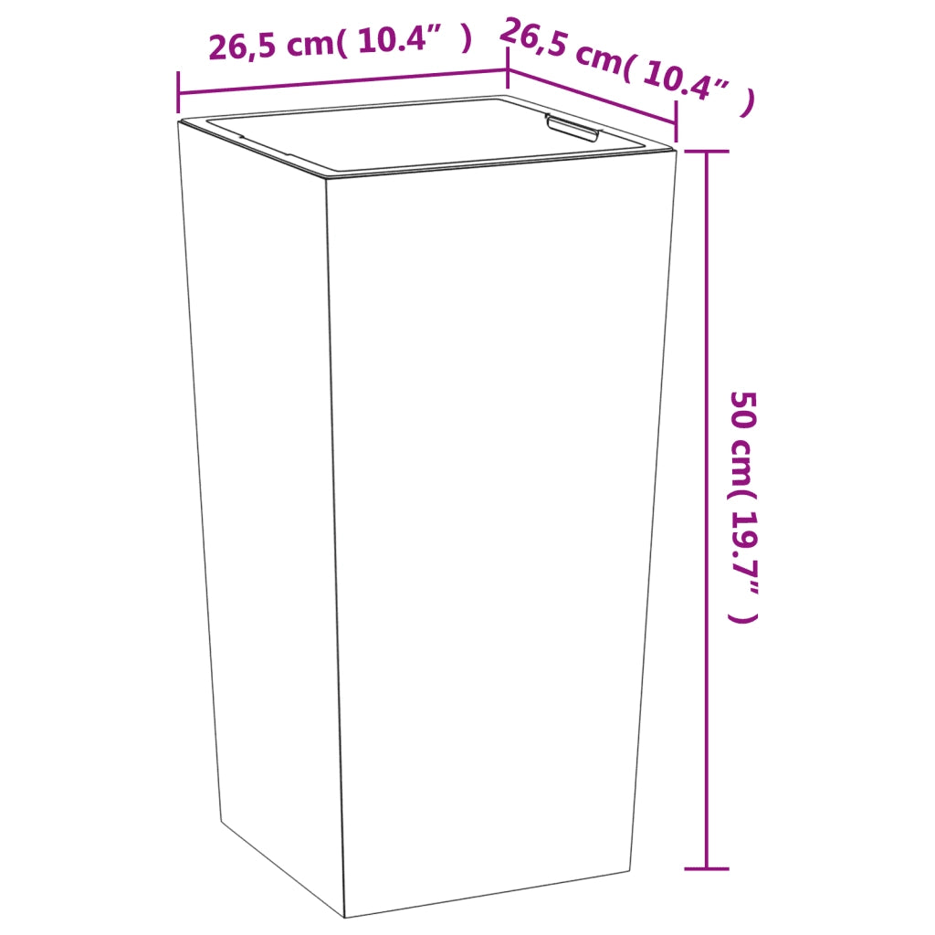 Fioriera con Interno Rimovibile Antracite 11/26,5 L PP Cemento 364693