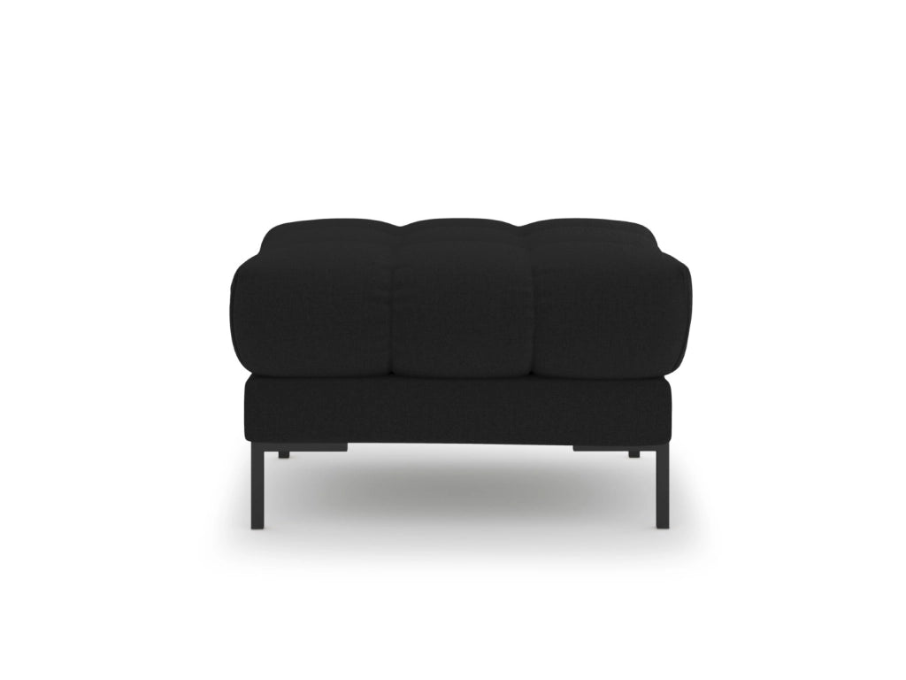 Cosmopolitan Design - Pouf "Bali" in tessuto strutturato nero 