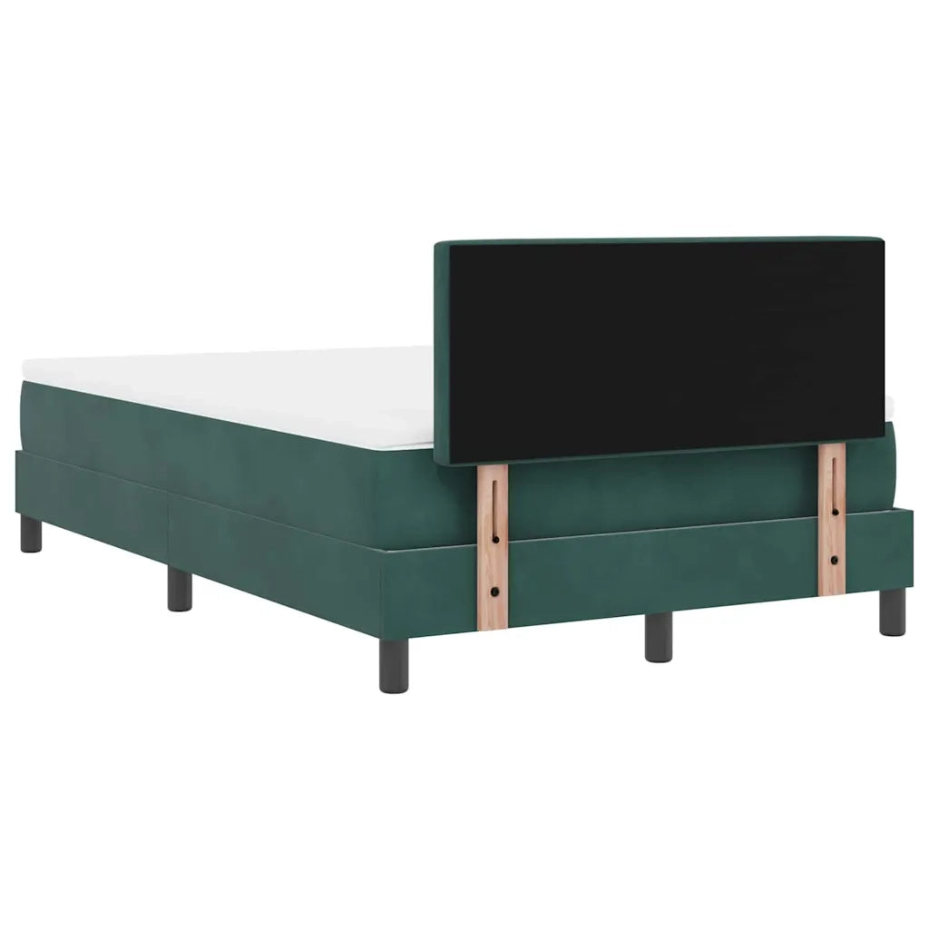 Letto a Sorgente LED con led Verde Scuro 120 x 190 cm Velluto 3342575