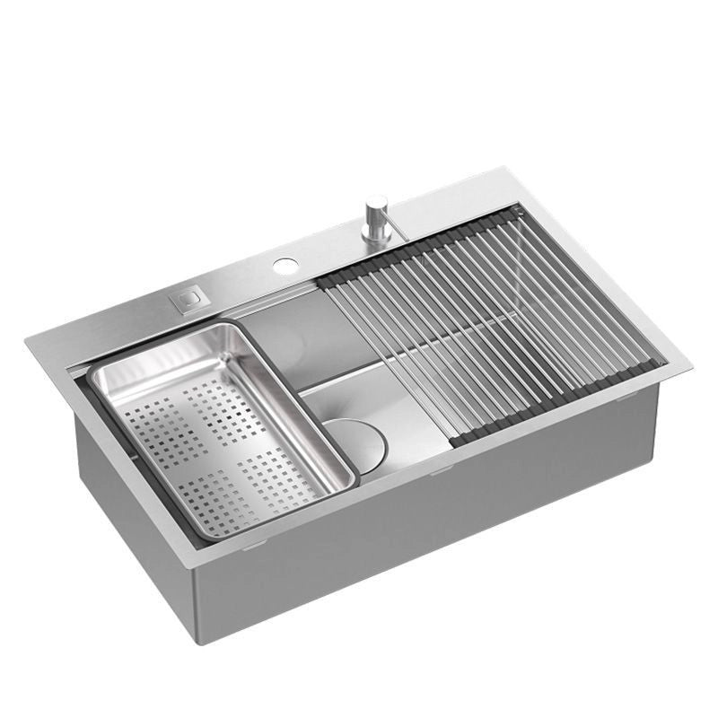Lavello In Acciaio Burt 110 Workstation Brush Nickel