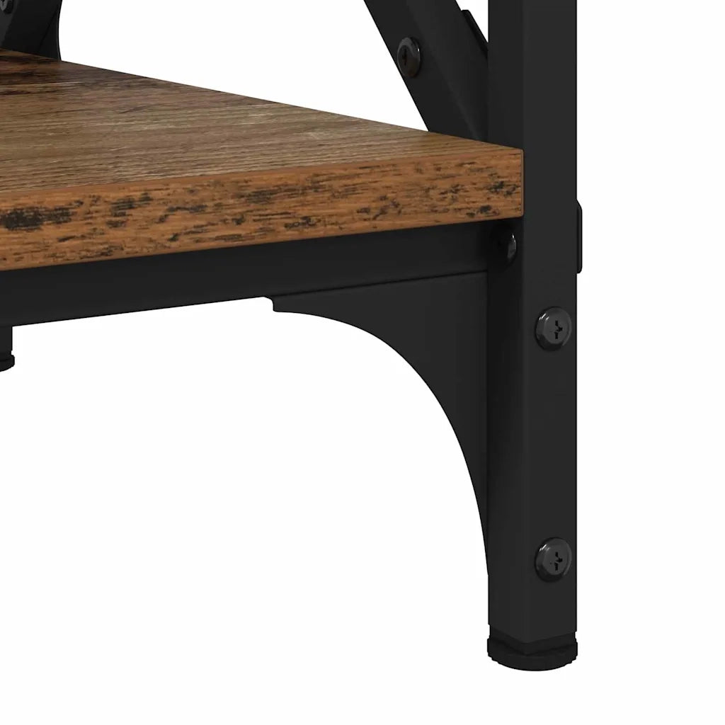 vidaXL Tavolo laterale Legno antico 55 x 38 x 45 cm Legno multistrato