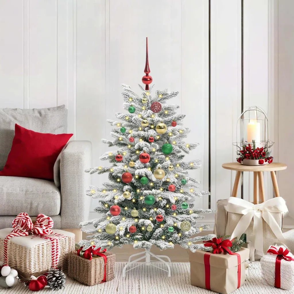 Albero di Natale Artificiale con Rami Pieghevoli Bianco 120 cm 3395630