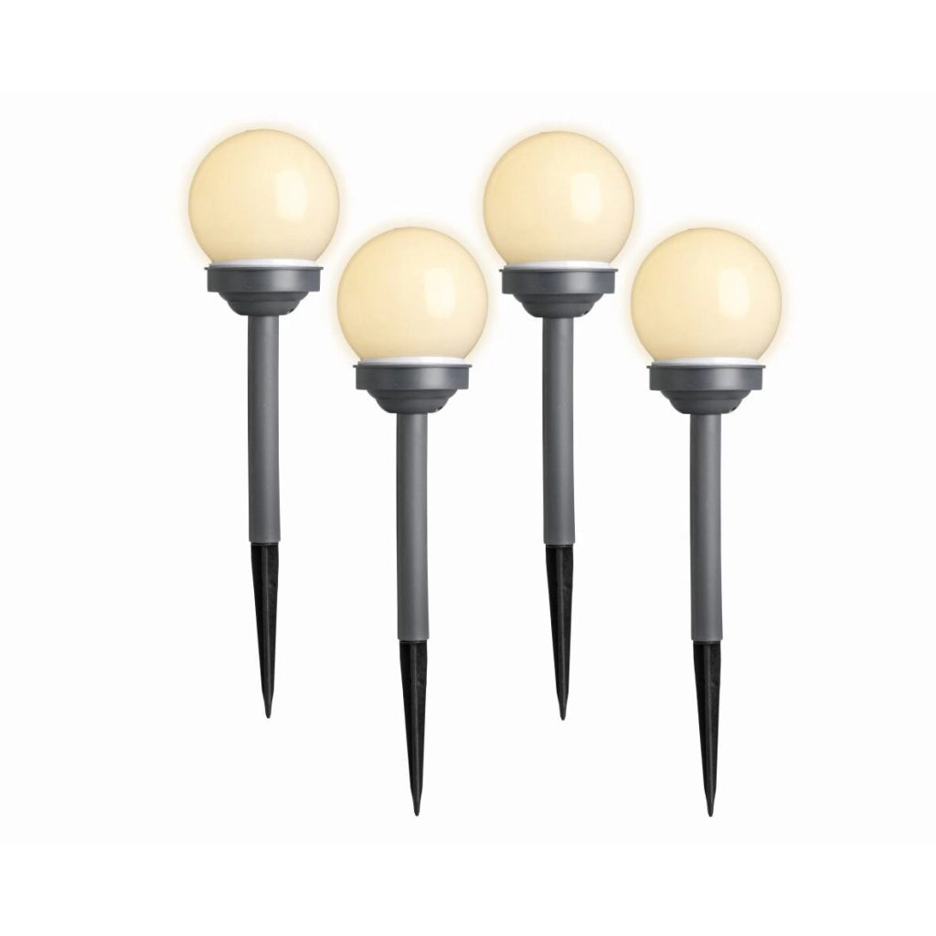 SET 4 LAMPADE SOLARI SFERA H27CM NERE