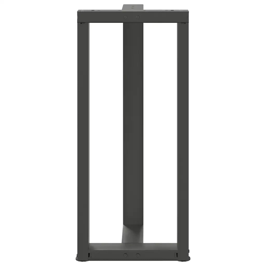 Gambe per tavolo da bar a forma di T 2 pz Antracite 40x35x(90-91) cm Acciaio