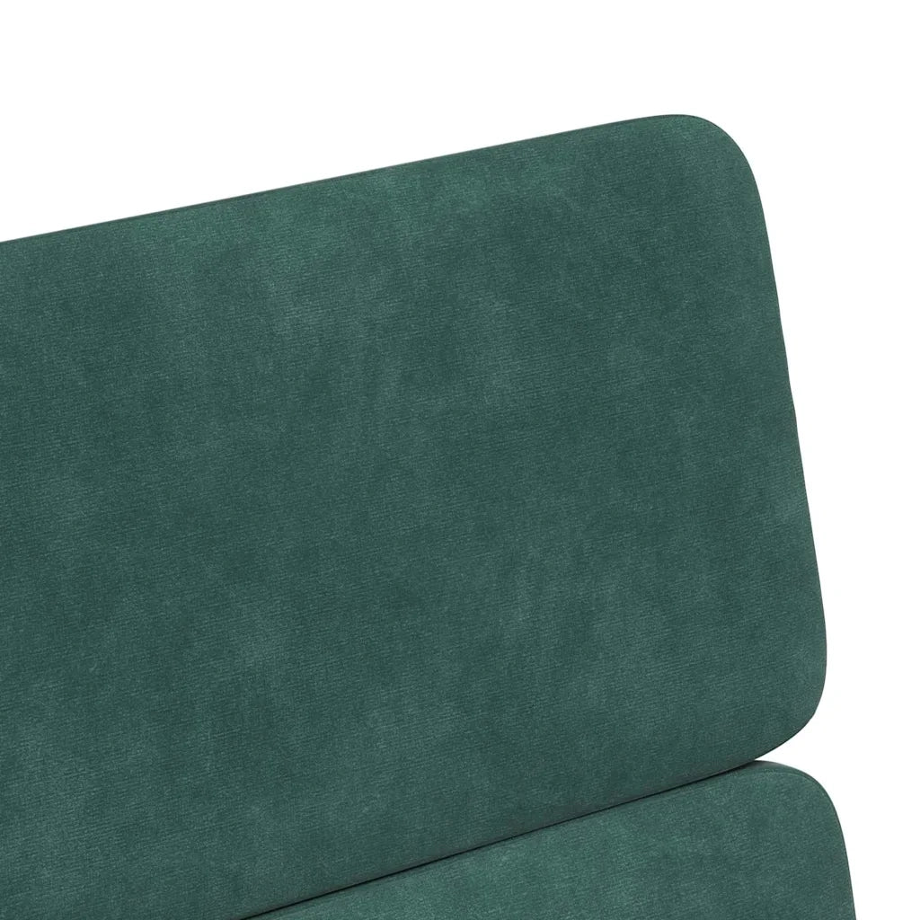 Sedie da Pranzo con Ruote 2 pcs Verde scuro 58 x 65 x 98 cm