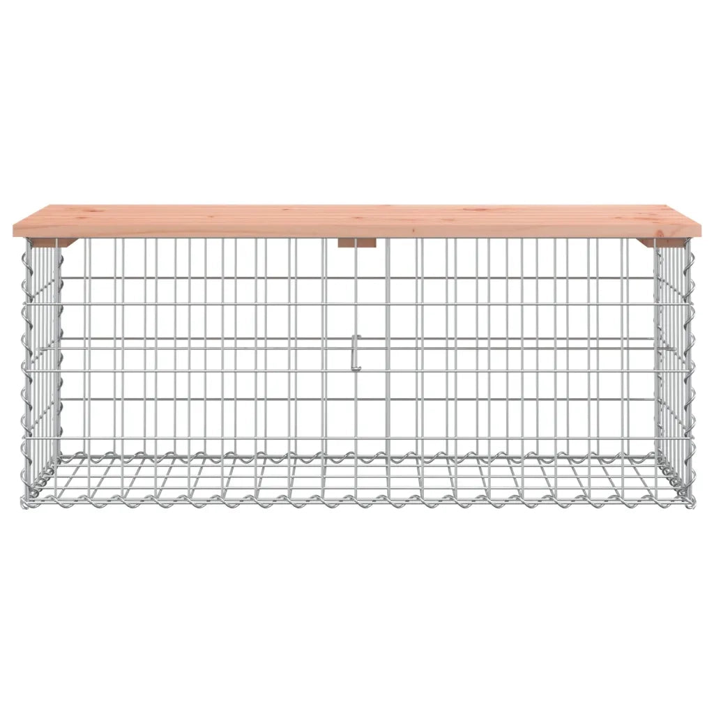 Panca da Giardino Design Gabbione 103x44x42 cm Massello Douglas