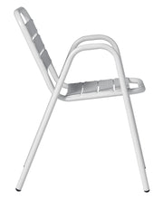 Cheonda - Sedia Calipso Contract - Alluminio Con Braccioli - Impilabile - Tubo Ø 25 Mm X 1,8 Mm - Colore Bianco