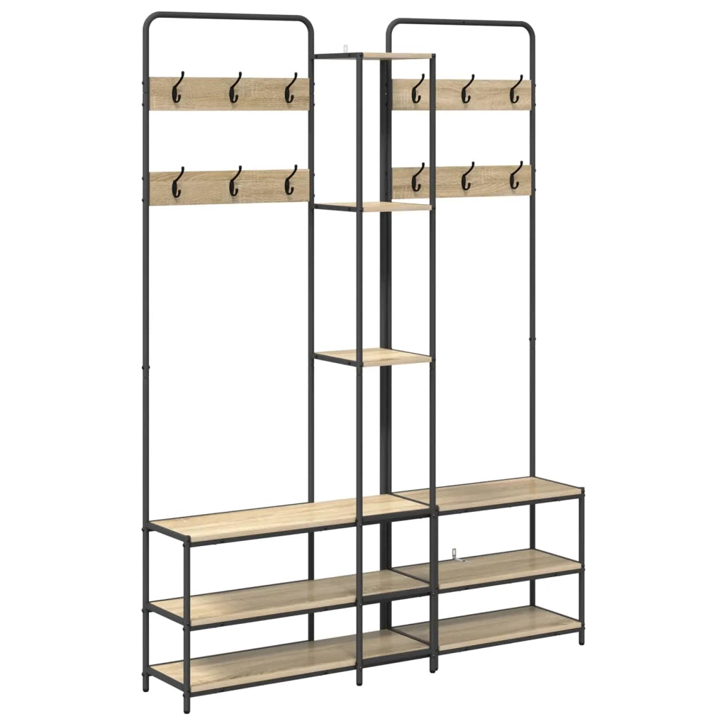 Appendiabiti con panca per scarpe Rovere Sonoma 8012045