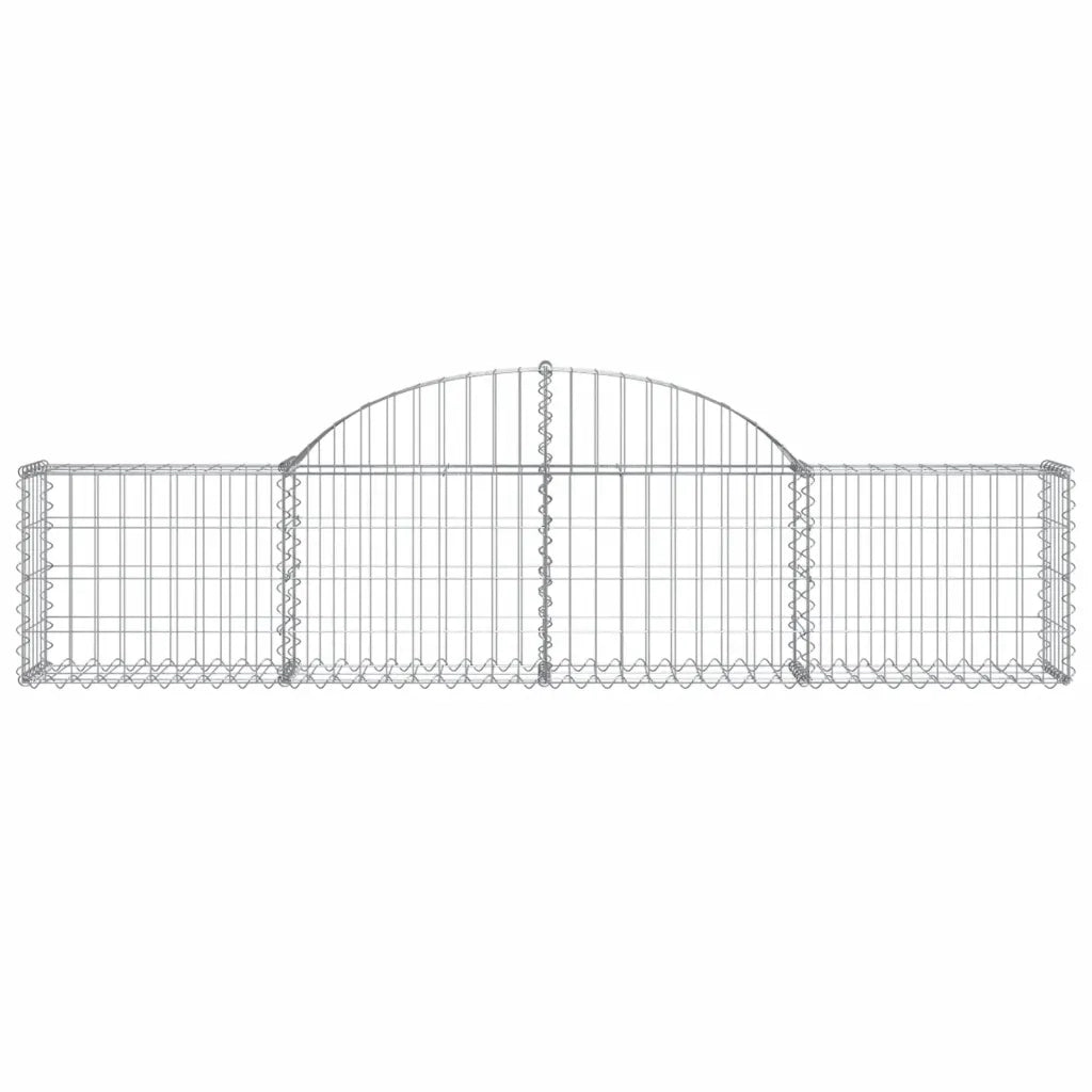Cesti Gabbioni ad Arco 11 pz 200x30x40/60 cm Ferro Zincato