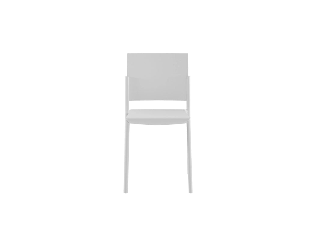 Sedia Venus di Design Moderno in Polipropilene Bianco con Struttura in Metallo, Impilabile e Resistente per Interni - Om/405/BI