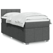 Giroletto a Molle con Materasso Grigio Scuro 100x200 cm Tessuto 3289280