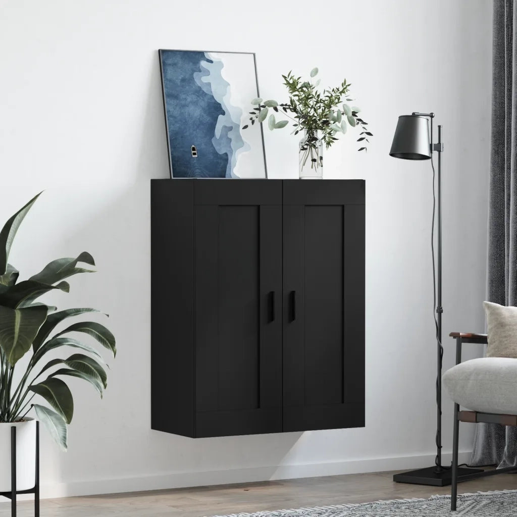 Mobile a Parete Nero 69,5x34,90 cm in Legno Multistratocod mxl 79134