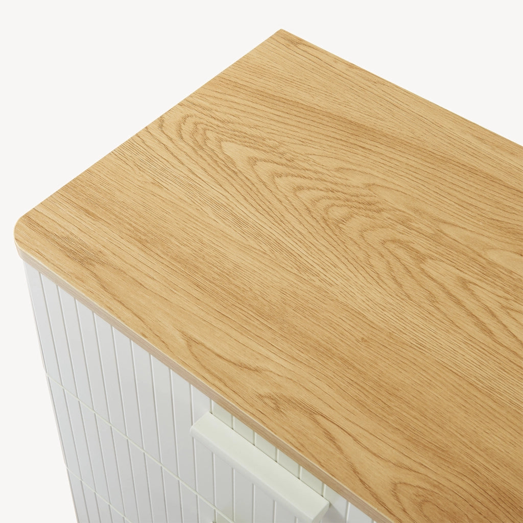 Cassettiera Ferrersp a 3 Cassetti Comò 70 x 60 x 40 cm - Effetto Rovere / Avena Oatmeal [en.casa]