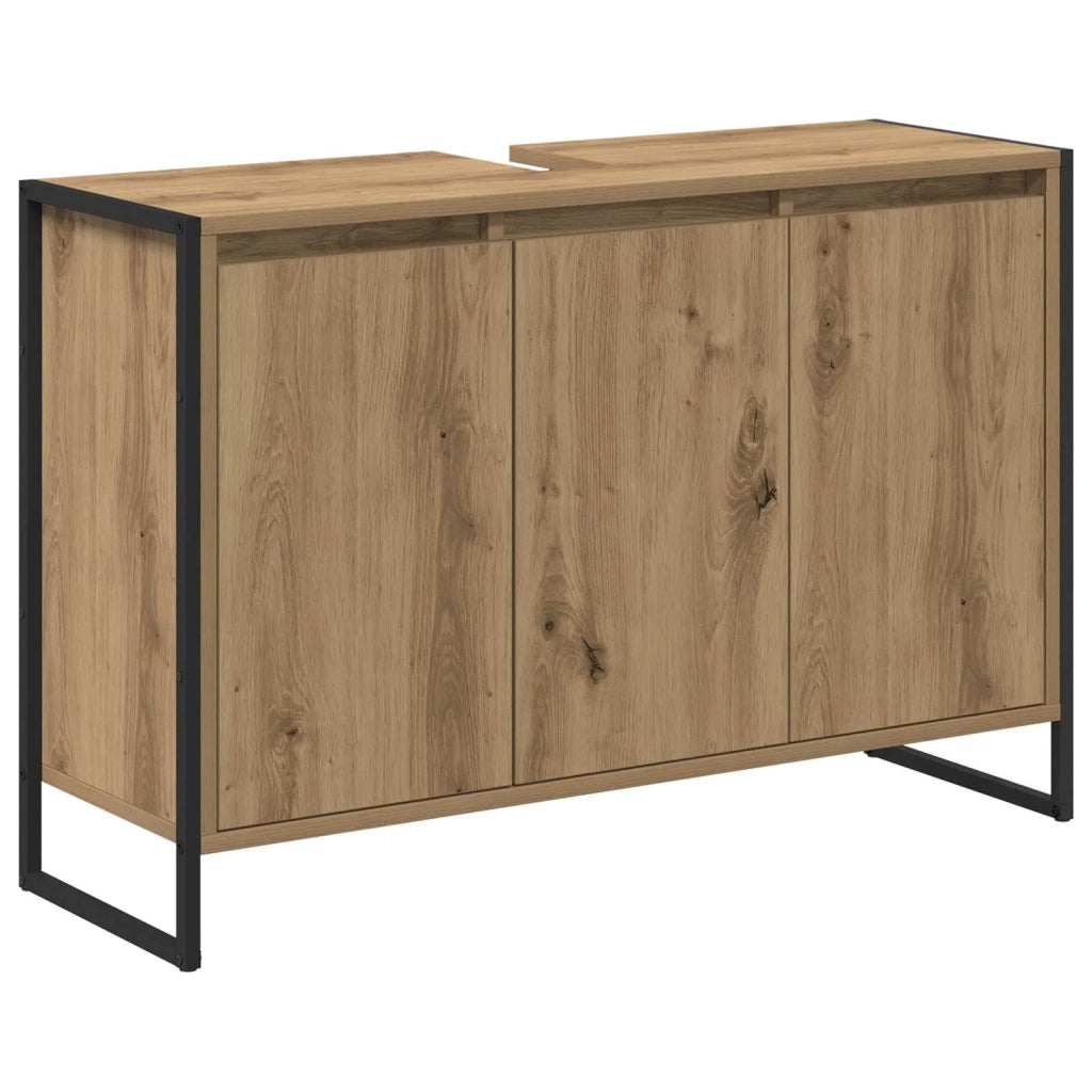 Mobile da Bagno con porta Rovere Artigianale 90 x 30 x 60 cm