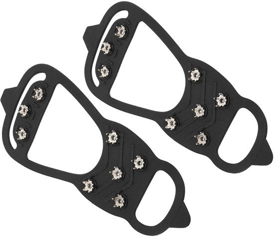 Ijacciali Antislip per Sci di Neve - Spicchi a 8 Denti - Steli Regolabili 41-46 - Silicio/Acciaio Inossidabile - Adatto per Escursionismo/Arrampicata - Spicchi di Neve