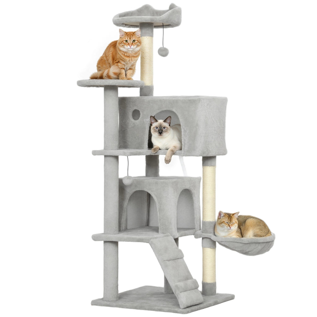 Tiragraffi per gatti con piattaforme e tana ¨C zephmum ¨C 140x80x180