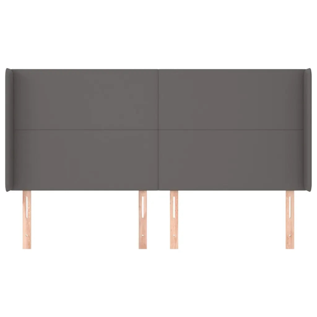 Testiera ad Orecchio Grigio 183x16x118/128 cm in Similpelle 3119406