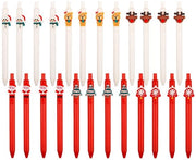 Pen Intrebbile a Tema Natale - 24 Pezzi - Penne a Gela - Grip Comodo - Duraturo - Adatto come Regalo