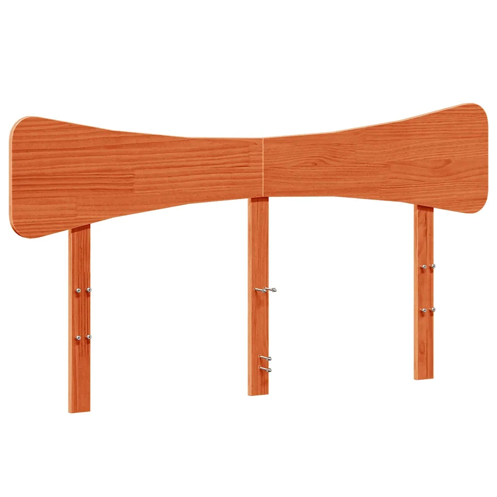 vidaXL Giroletto senza Materasso Marrone Cera 135x190 cm Legno di Pino