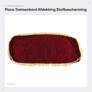 Copertura tastiera pianoforte in velluto - 88 tasti - cavo regolabile - decorativi fermagli - morbido e duraturo - copertura pianoforte