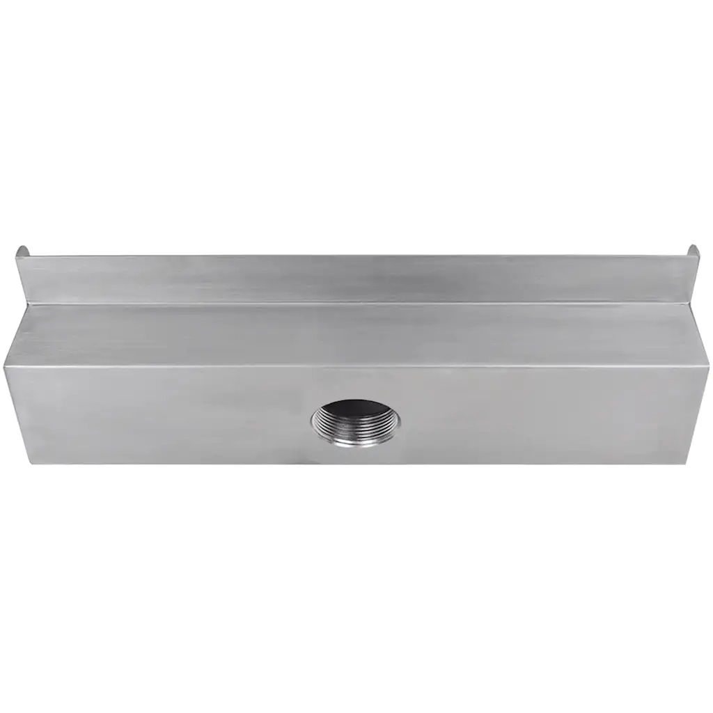Fontana a Cascata per Giardino Rettangolare Acciaio Inox 45 cm 41666