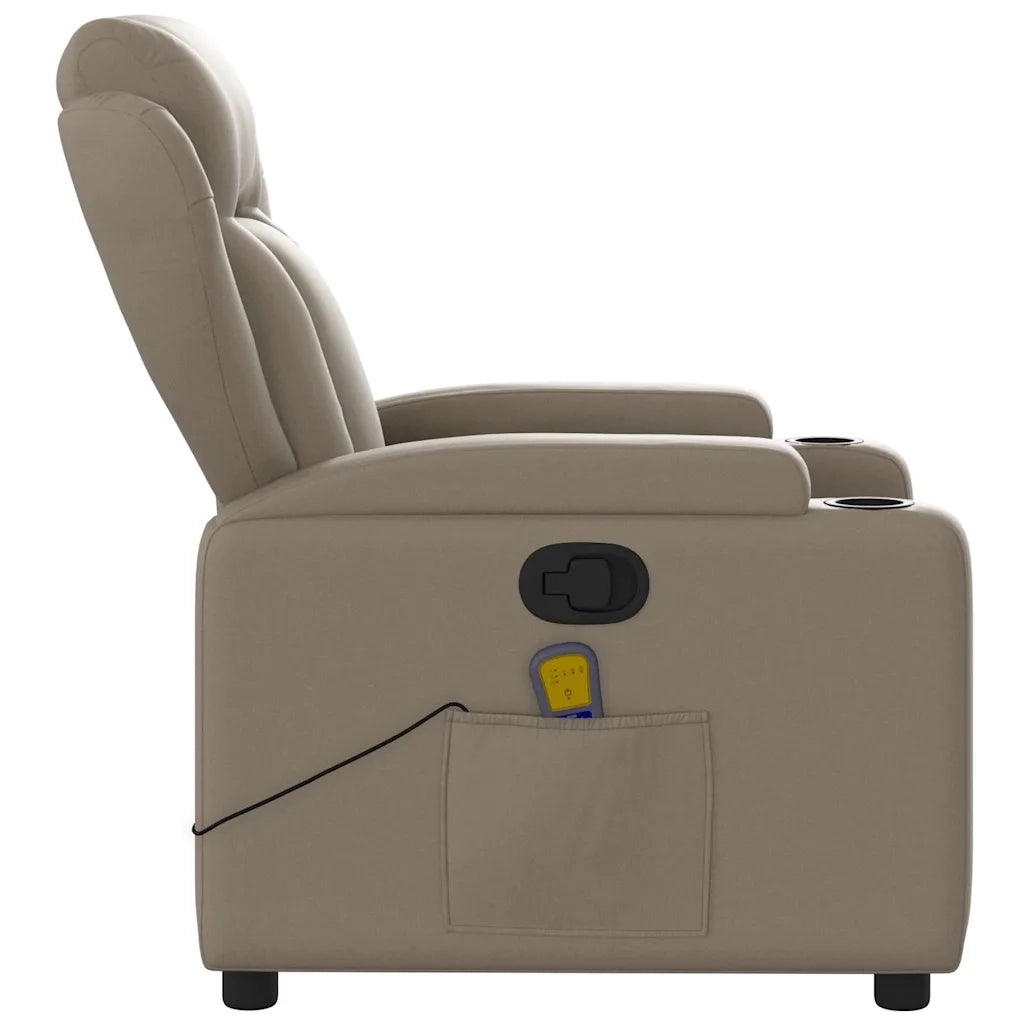 Poltrona Massaggiante Reclinabile cappuccino in Similpelle 372440