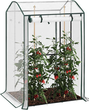 Serra da Giardino con Porte Avvolgibili, Serra da Balcone, Telo in Rete PE 140 g/m², per Piante Idrorepellente a Fori Rotondi per Piantare Pomodori Rampicanti e Altro, Bianco