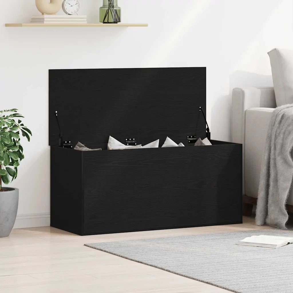 Scatola di Stoccaggio Rovere nero 100 x 42 x 46 cm 862293