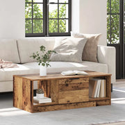 Tavolino da salotto con cassetto Legno vecchio 102 x 50 x 36cm