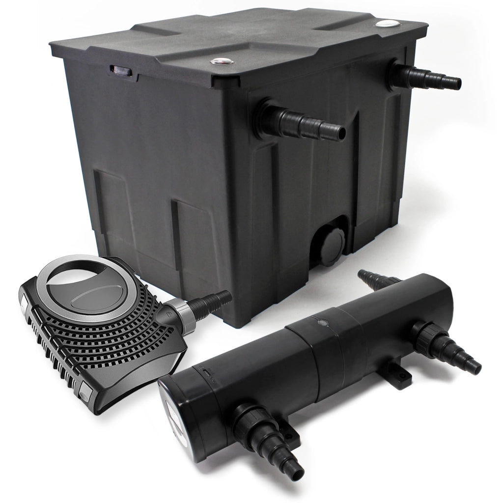 Set: Filtro bio per laghetto 12000l con Chiarificatore UVC 36W Pompa 80W