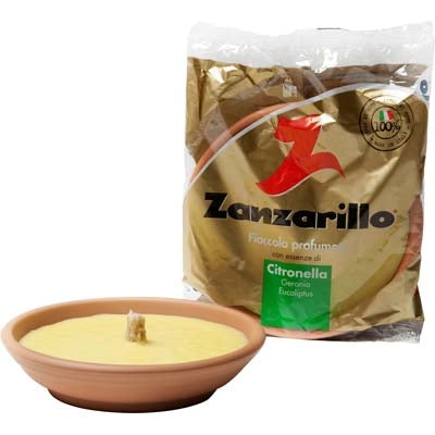FIACCOLA TERRACOTTA ZANZARILLO - CITRONELLA CM 15 H.MM 35- 25 pezzi