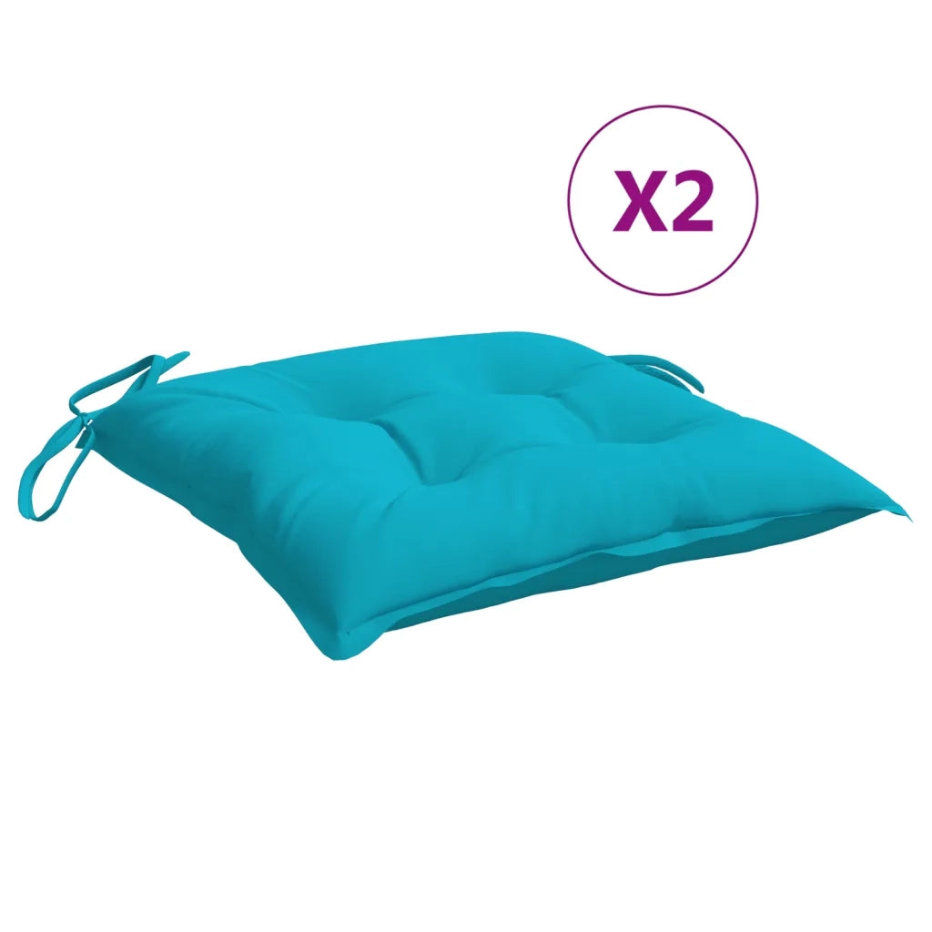 Cuscini per Sedia 2 pz Turchese 50x50x7 cm Tessuto Oxford 361561