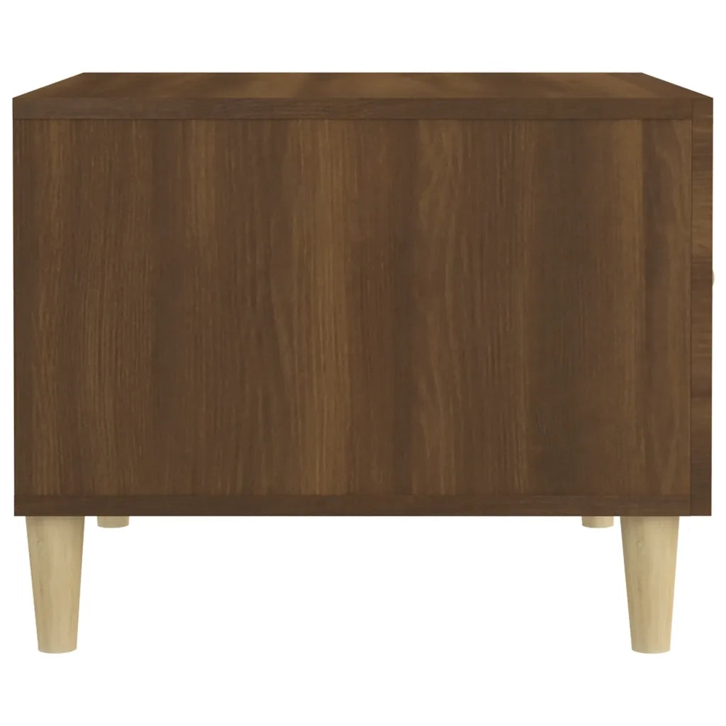 Tavolino da Salotto-Tavolino da soggiorno-Tavolo Rovere Marrone 50x50x40cm Legno Multistrato 173437