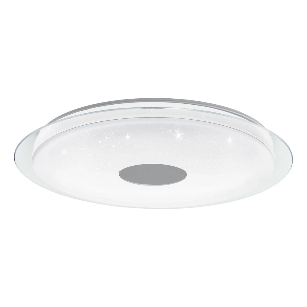 Plafoniera Moderna Lanciano-Z Acciaio Bianco Luce Led Integrato 38,1W