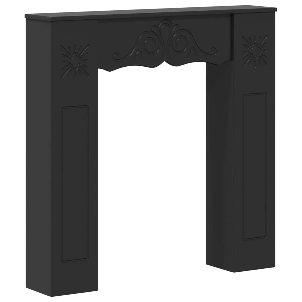 Cornice per camino Nero 102 x 20 x 102 cm Legno ingegnerizzato 8006634
