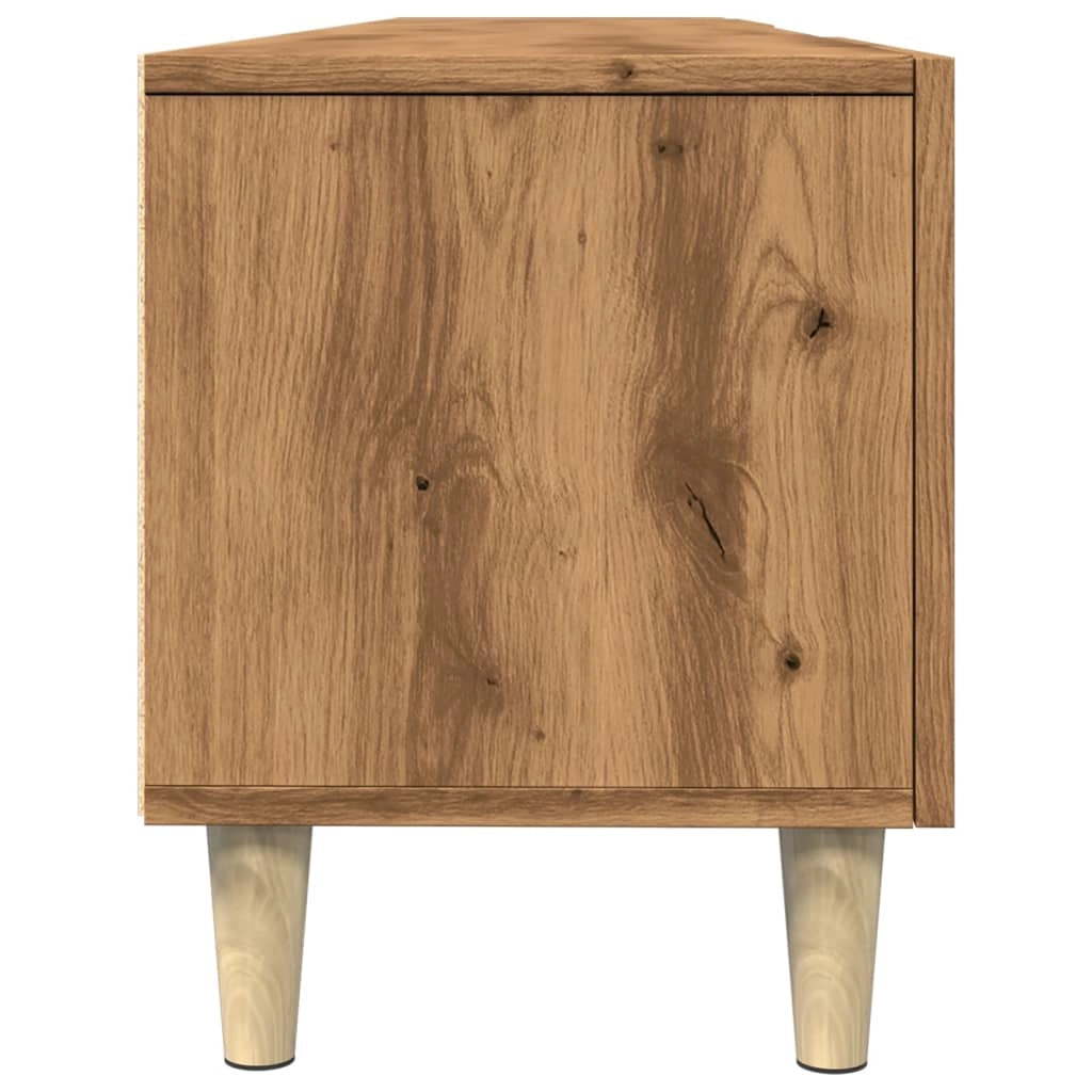 Mobile TV multimediale mensola TV credenza mobile TV sala da pranzo soggiorno camera da letto rovere lavorato a mano 180 x 31,5 x 40 cm legno ingegnerizzato marrone 02_0027250