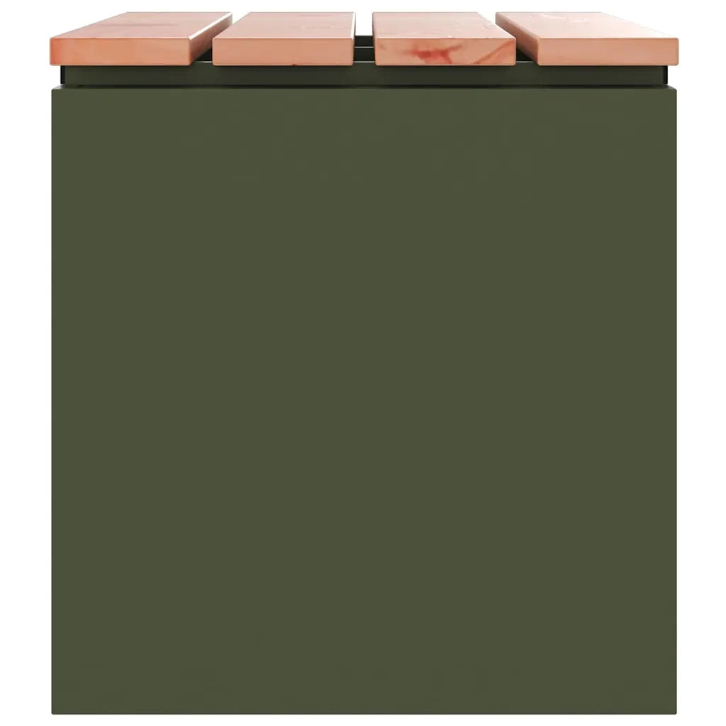 Panchina da giardino Oliver verde 60 x 40 x 43 cm Acciaio 874894