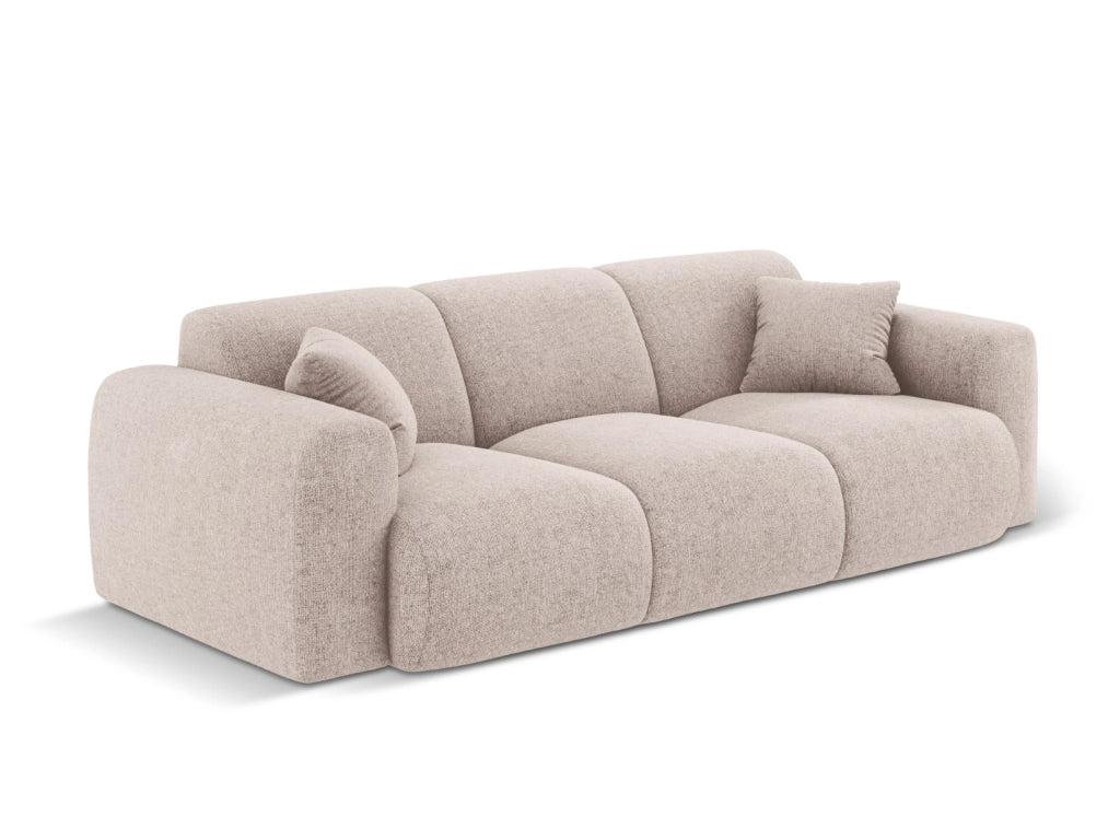 Cosmopolitan Design - Divano "Nolio" 3 posti in ciniglia beige 