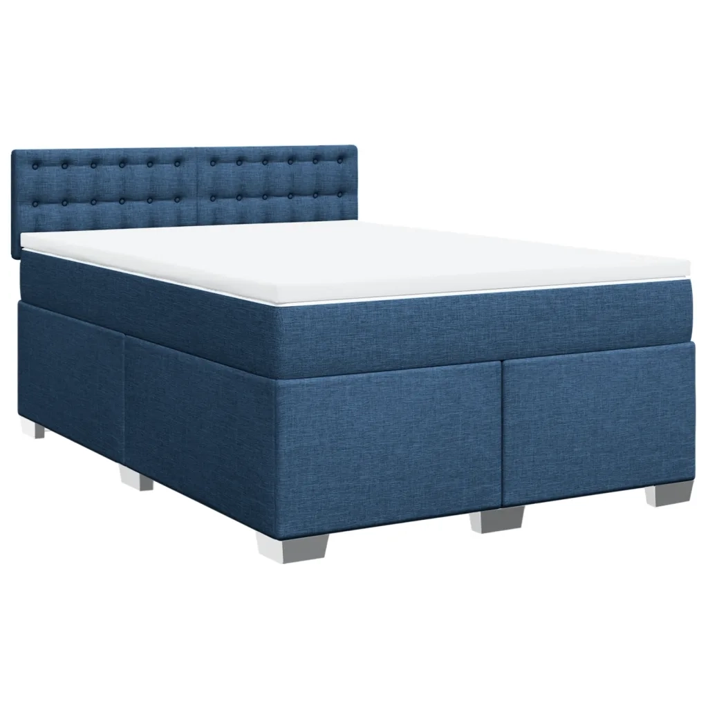 Giroletto a Molle con Materasso Blu 140x200 cm in Tessuto 3288231