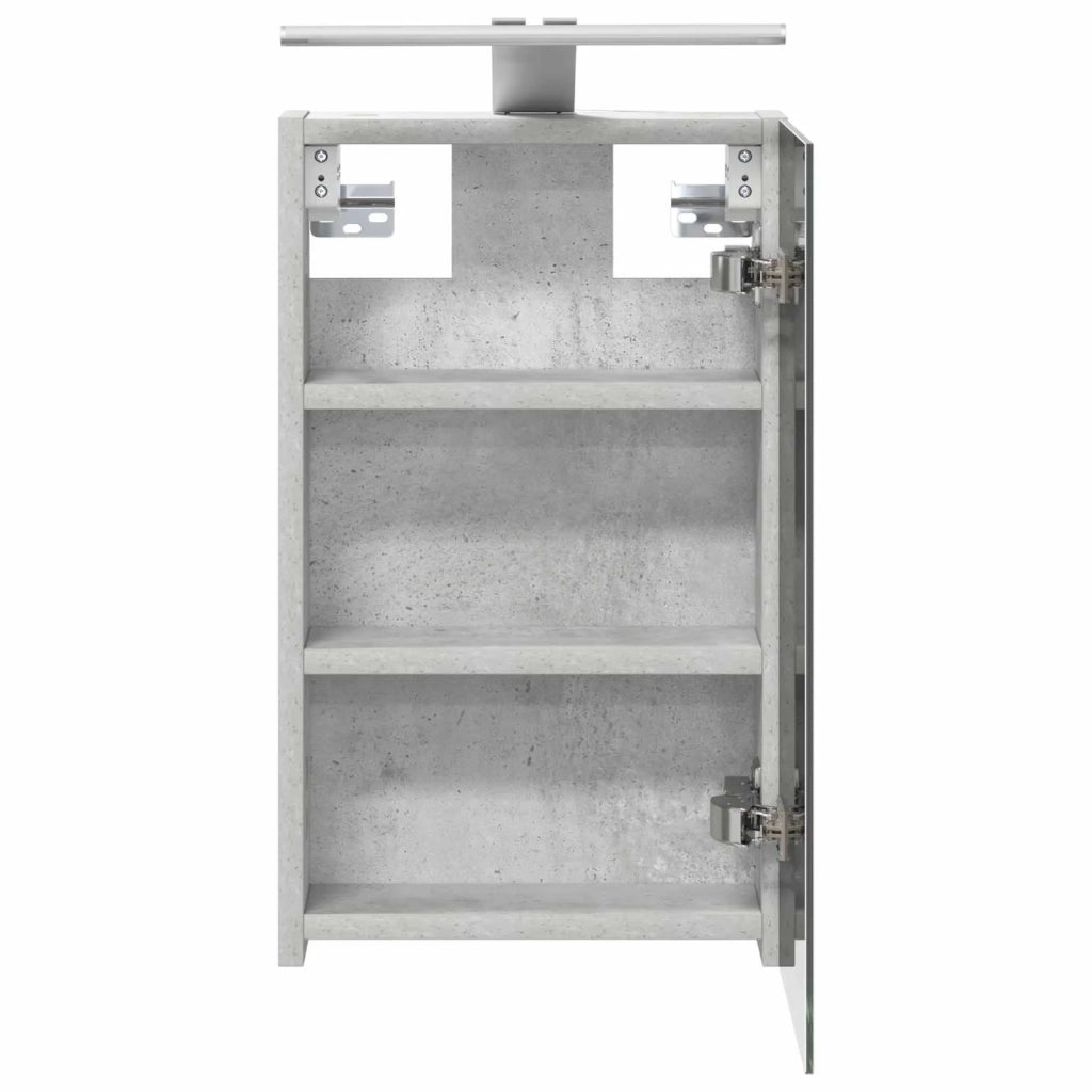 Mobiletto per specchio da bagno con lo scaffale Grigio cemento 889018