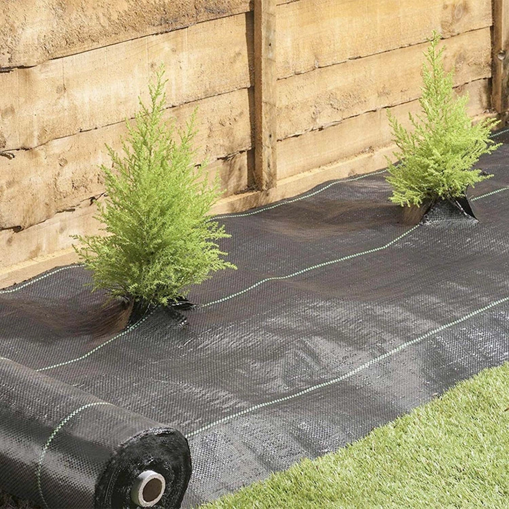 Telo per pacciamatura in polipropilene 100g/mq con rivestimento anti-UV. Telo anti erbacce per protezione orto piante e fiori. M10x1,05