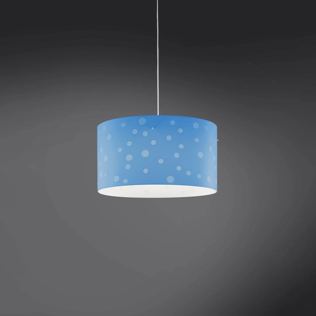 Sospensione Moderna Pois Polilux ® Blu Pastello 1 Luce E27 D40Cm