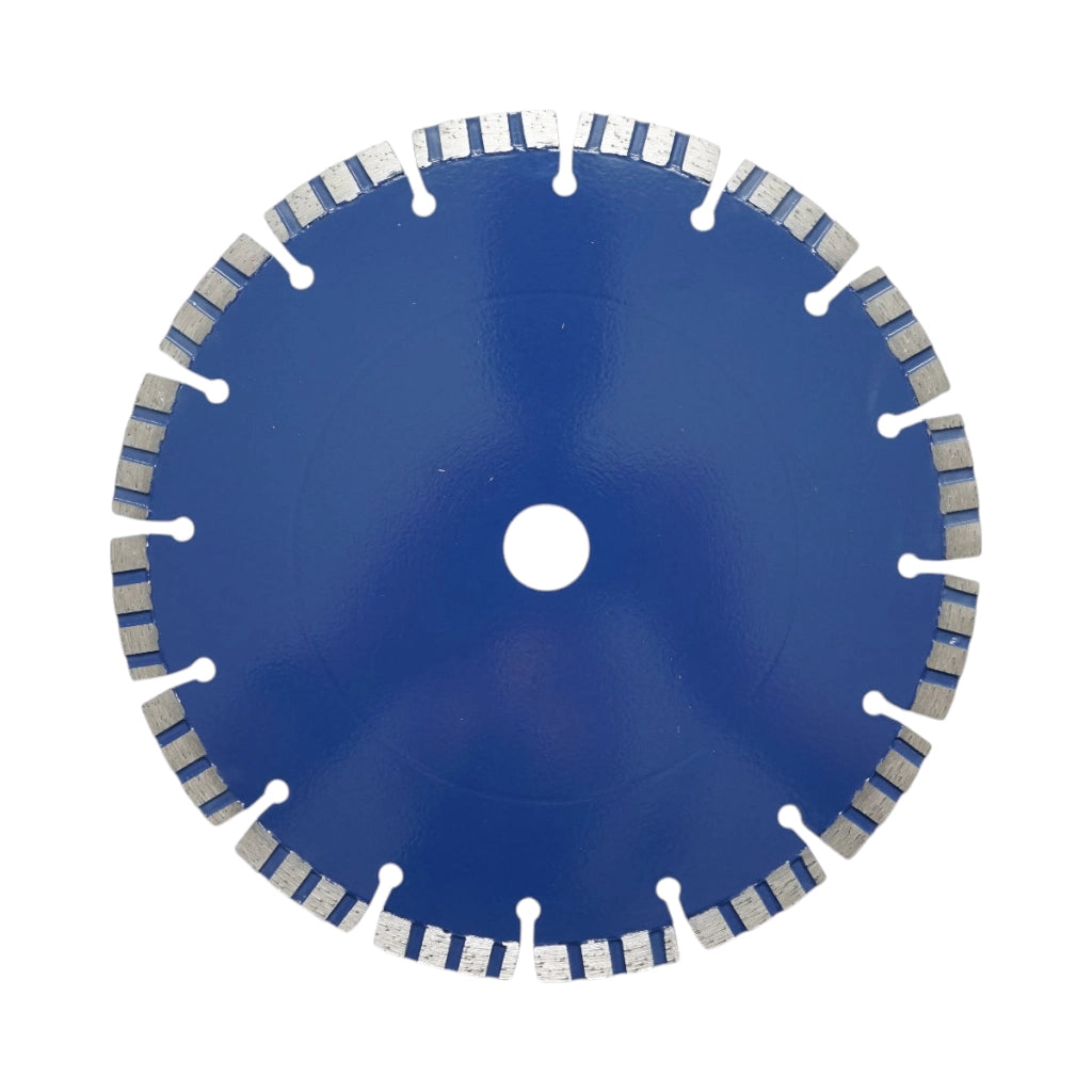 Disco diamantato turbo segmentato 230x22,23 mm, segmento 10 mm per cemento armato, pietra dura, autobloccanti Breckner Germany