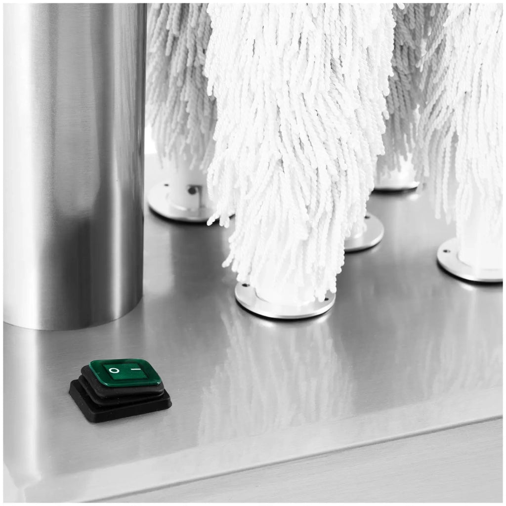 Lucidatrice per vetri a 5 rulli 1320 watt 330 bicchieri/h acciaio inox alluminio argento 14_0009576