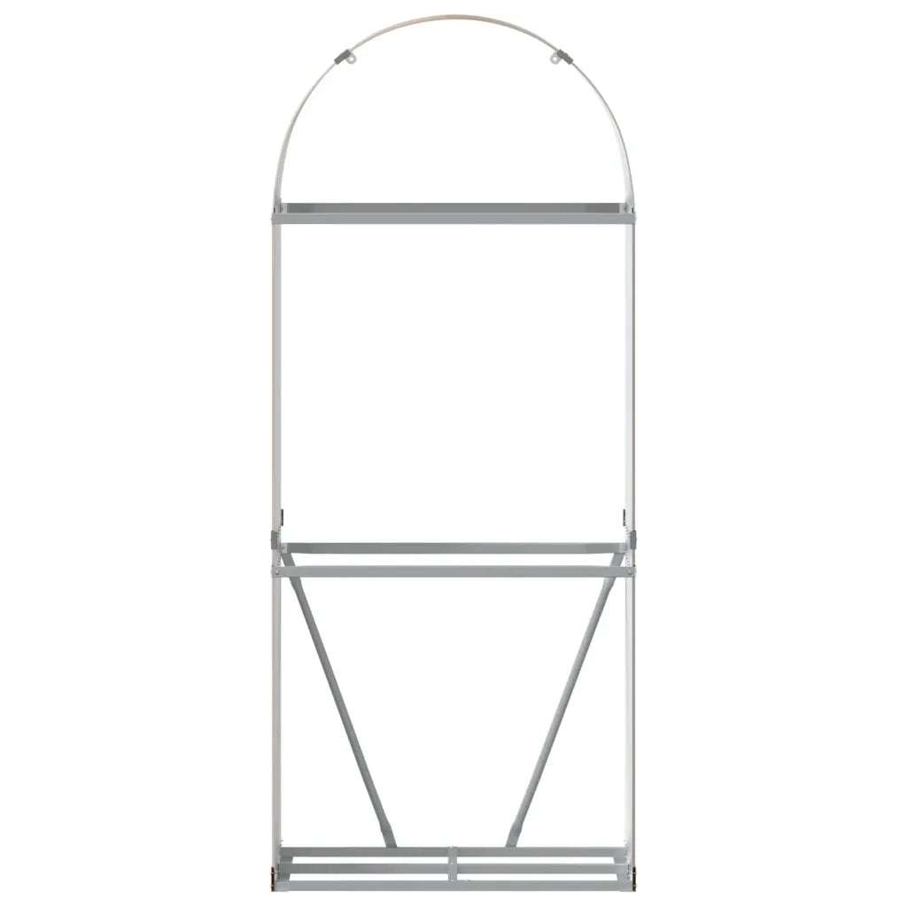 Portaceppi Effetto Legno 80x45x190 cm in Acciaio Zincato 364580