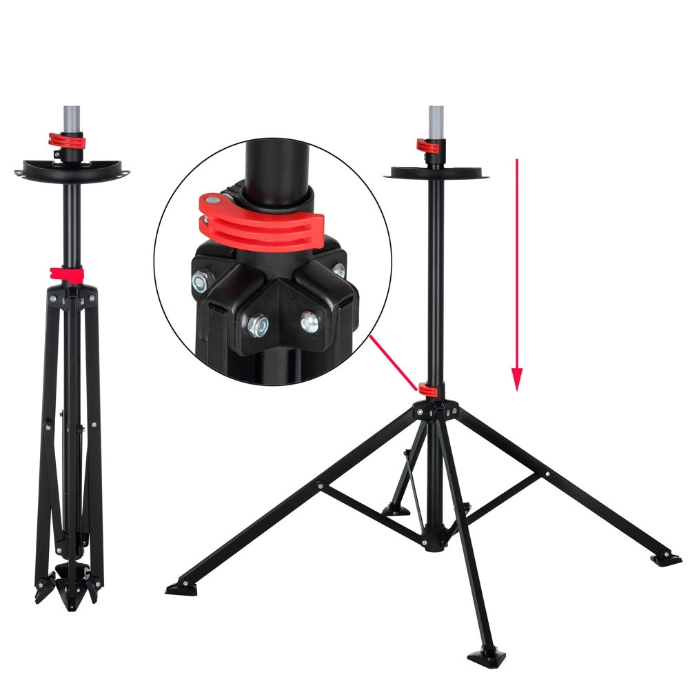Cavalletto Riparazione Bici Pieghevole Girevole a 360° Altezza Regolabile 113-194cm