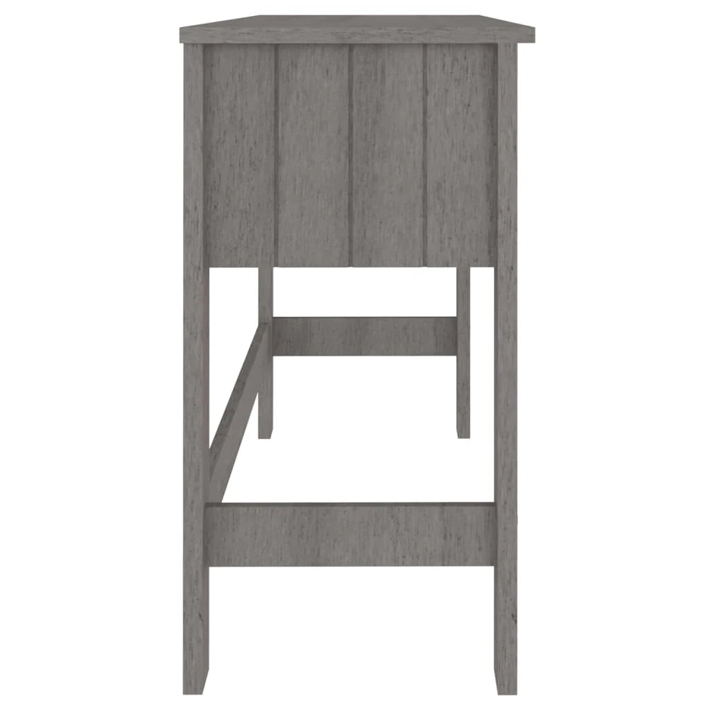 Scrivania HAMAR chiara postazione computer mobile studio 110 x 40 x 75 cm legno massello di pino grigio 02_0023852