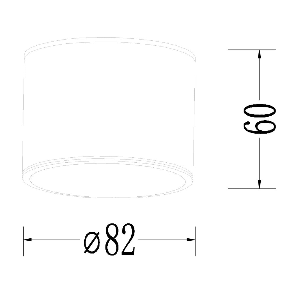 Plafoniera tonda bianca Ø8,2 GX53 IP65 Kendal Light