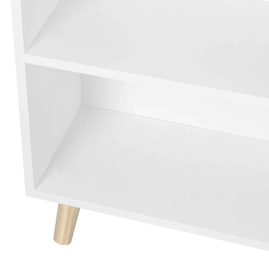 Libreria bianca a 5 vani 60x24x144 cm